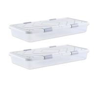 VEVOR Sacs de Rangement sous Lit avec Roulettes Organisateur de 101x51x15 cm