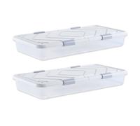 VEVOR Sacs de Rangement sous Lit avec Roulettes Organisateur de 101x51x15 cm