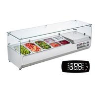 Station de préparation de pizza à salade réfrigérée de comptoir VEVOR 150 W garde-verre CE