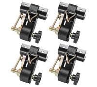 VEVOR Sangle à Cliquet Galerie de Toit 38,1 mm x 2,25 m Sangles d'Arrimage Barres de Toit Lot de 4 pour Attacher Chargement, avec Support de Tube Rond 47,6-50,8 mm Crochets J Capacité Charge 226,8 kg