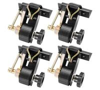 VEVOR Sangle à Cliquet Galerie de Toit 38,1 mm x 2,25 m Sangles d'Arrimage Barres de Toit Lot de 4 pour Attacher Chargement, avec Support de Tube Carré Noir Crochets en J Capacité de Charge 226,8 kg