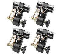 VEVOR Sangle à Cliquet Galerie de Toit 38,1 mm x 2,25 m Sangles d'Arrimage Barres de Toit Lot de 4 pour Attacher Chargement, avec Support de Tube Rond 47,6-50,8 mm Crochets J Capacité Charge 226,8 kg