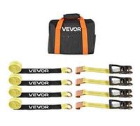 VEVOR Sangle d'Arrimage de Type Pneu avec Crochet Plat pour Moto Voiture Noir et Jaune