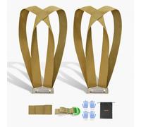 VEVOR Sangle de Déménagement Levage Manutention Meubles pour 2 Personnes avec 2 Bandoulières, 1 Sangle de Charge et 1 pour Transport à Main, pour Déplacer Meubles Appareils Électroménagers Matelas