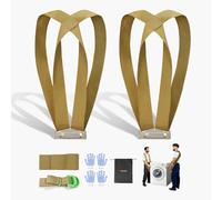 VEVOR Sangle de Déménagement Levage Manutention Meubles pour 2 Personnes avec 2 Bandoulières, 1 Sangle de Charge et 1 pour Transport à Main, pour Déplacer Meubles Appareils Électroménagers Matelas