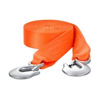 VEVOR Sangle de Remorquage Récupération Cinétique Robuste, 50,8 mm x 6,1 m, Résistance à la Rupture 7711 kg, avec Crochets, Remorquages et Récupérations pour Camion, Véhicules Tout-Terrain, SUV, VTT