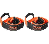 VEVOR Sangle de Remorquage Récupération Cinétique Robuste, 76,2 mm x 2,4 m, Résistance à Rupture 16329 kg, avec Manchons de Protection, Remorquages et Récupérations pour Vos Excursions Tout-Terrain