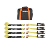 VEVOR Sangles d'Arrimage de Type Pneu avec Crochet Plat, Kit d’Arrimage de Voiture avec Capacité de Charge 1512 kg, Résistance à la Rupture 4540 kg, Kit de Fixation pour VTT Moto Camion SUV Remorque