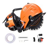 VEVOR Scie à béton électrique 356 mm – 2800 W, profondeur de coupe 127 mm, pompe et lame