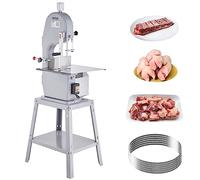 VEVOR Scie à Os de Boucher Électrique Commerciale Scie à Ruban 1500 W 300 kg/h Électrique pour Viande et Os Congelés Épaisseur de 4-200 mm pour Supermarché Restaurant 54x49,5x142 cm