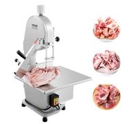VEVOR Scie à os de boucher électrique commerciale, scie à ruban pour os 1800 W, scie pour viande et os congelés avec 5 lames, table 515 x 490 mm, épaisseur de max 180 mm pour supermarché, restaurant