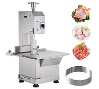VEVOR Machine à scier commerciale pour os de viande 2200 W, 1000 kg/h - Trancheuse d'os de viande congelée - 0-180 mm - Épaisseur réglable - 470 x 530 mm - Table de travail