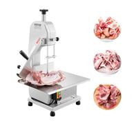 VEVOR Scie à ruban électrique inox 650 W Comptoir 31,5×46 cm Coupe max 11,9 cm pour viande congelée