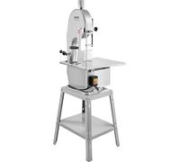 VEVOR Scie à ruban à viande électrique commerciale Coupeuse d'os, scie à os verticale 1800 W, établi 380 x 485 mm, coupeuse de viande congelée avec lame pour côtes, viande de porc