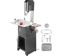 VEVOR Scie à ruban électrique commerciale pour la viande, scie à os verticale 850 W, établi 380 x 485 mm, coupeuse d'os, coupeuse de viande congelée avec lame pour les côtes, la viande de porc