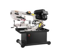 VEVOR Scie à Ruban pour Métaux Horizontale Verticale, Capacité de Coupe Rectangulaire 177 x 210 mm, avec Moteur 1,1 kW, Réglage de l'Angle 0-45°, avec Vitesse Variable, pour Métal, Bois, Plastique