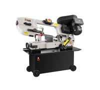 VEVOR Scie à Ruban pour Métaux Horizontale Verticale, Capacité de Coupe Rectangulaire 177 x 305 mm, avec Moteur 1,1 kW, Réglage de l'Angle 0-45°, avec Vitesse Variable, pour Métal, Bois, Plastique