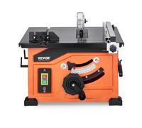 VEVOR Scie Circulaire À Table, Scie Circulaire Portative Compacte De 1 200 W, Lame De Scie De 210 MM De Diamètre Extérieur, Capacité De Coupe Maximale De 225 MM, Vitesse De Coupe De 4800 Tr/min, Avec