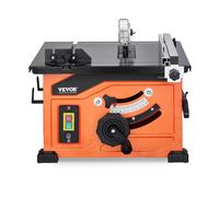 VEVOR Scie Circulaire À Table, Scie Circulaire Portative Compacte De 1 200 W, Lame De Scie De 210 MM De Diamètre Extérieur, Capacité De Coupe Maximale De 225 MM, Vitesse De Coupe De 4800 Tr/min, Avec
