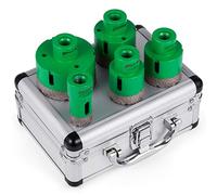 VEVOR Scie Cloche Diamantée, avec des diamètres de 25/40/45/50/68 mm, Qualité Première Foret Diamant Cylindrique, Boitier portable léger, pour les carreaux/le marbre/les autres pierre