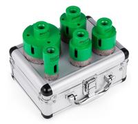 VEVOR Scie Cloche Diamantée, avec des diamètres de 25/40/45/50/68 mm, Qualité Première Foret Diamant Cylindrique, Boitier portable léger, pour les carreaux/le marbre/les autres pierre