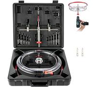 VEVOR Scie Cloche Réglable 40-200 mm Kit Scie Cloche avec Cache Poussière, Coupe-Cercle Scie à Trou Réglable avec Capot Anti-poussière Sécurisé Propre pour Couper Plaques de Plâtre Placages Panneaux