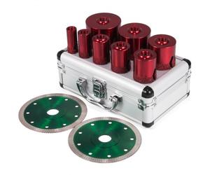 VEVOR Scie Emporte-pièce Diamantée 10 PCS M14 20/25/32/35/40/50/60/68 mm Jeu de Forets Diamantés 0,79 / 1 / 1,25 / 1,4 / 1,6 / 2 / 2,4 / 2,7 pouces pour leGrès Cérame et les Carreaux en Granit