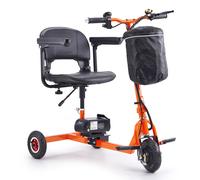 VEVOR Scooter de mobilité robuste à 3 roues pour adultes et personnes âgées, trottinette de mobilité électrique pliable longue portée 19 km, fauteuil roulant de voyage tout terrain 48 V charge 150 kg
