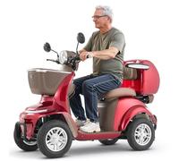 VEVOR Scooter de Mobilité Électrique à 4 Roues Tout-terrain, 1000 W, Charge 226,8 kg, avec Portée de 35 km, 3 Modes de Vitesses, Capacité de Montée 20°, pour Adultes, Personnes Âgées, Handicapées