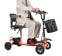 VEVOR Scooter de Mobilité Électrique Pliable à 4 Roues Tout-terrain, Capacité de Montée 8°, Capacité de Charge 120 kg, avec Batterie au Lithium 48 V 5,2 Ah, pour Adultes, Personnes Âgées, Handicapées