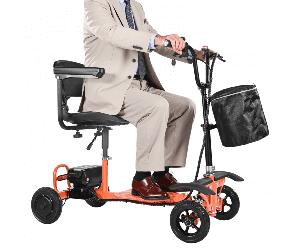 VEVOR Scooter de Mobilité Électrique Pliable à 4 Roues Tout-terrain, Capacité de Montée 8°, Capacité de Charge 120 kg, avec Batterie au Lithium 48 V 5,2 Ah, pour Adultes, Personnes Âgées, Handicapées