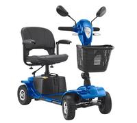 VEVOR Scooter de Mobilité Électrique Pliable à 4 Roues Tout-terrain, Capacité de Montée 9°, Charge 120 kg, avec Longue Portée 25 km, Roues Antidérapantes, pour Adultes, Personnes Âgées, Handicapées