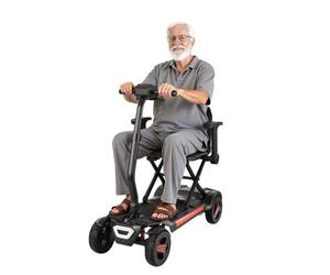 VEVOR Scooter de Mobilité Électrique Pliable à 4 Roues Tout-terrain, Longue Portée 15 km, Capacité de Montée 9°, Charge de 120 kg, avec Batterie 24 V 12 Ah, pour Adultes, Personnes Âgées, Handicapées