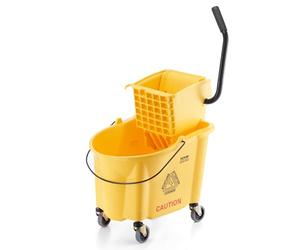 VEVOR Seau-Essoreur à Serpillière, 33 L. Seau à Frange avec Essoreuse Commercial à Pression Latérale, Chariot Lavage Sol, pour Ménage Nettoyage des Sols Professionnels/Industriels/Entreprises