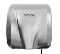 VEVOR Sèche-mains électrique 1300 W – inox, haute vitesse, filtre HEPA, 2 choix d'alimentation