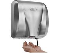 VEVOR Sèche-mains électrique 1300 W – inox, haute vitesse, filtre HEPA, 2 choix d'alimentation