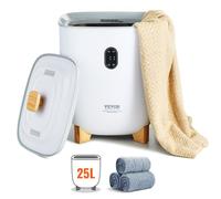 VEVOR Sèche Serviettes 25 L, Chauffe Serviettes avec Écran LED et Colonnes Chauffantes Inférieures, Seau Chauffe Serviettes Intelligent avec Minuterie Réglable Arrêt Auto, pour Couvertures Peignoirs