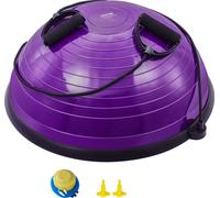 VEVOR Semi-Gymnastikball-Trainer, 23 pouces Balance-Ball-Trainer, 660 lbs balle de stabilité, balle de yoga avec bandes de résistance et pompe à pied, balle de force-fitness pour la salle de gym à dom