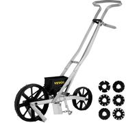 VEVOR Semoir Jardin Manuel Aluminium ABS Épandeur Engrais Gazon 78-84 cm Distributeur Graines