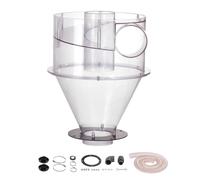 VEVOR séparateur de poussière cyclonique, 4 pouces séparateur cyclonique de rechange pour collecteur de poussière, séparateur de poussière ABS avec raccord de diamètre extérieur de trou de 2 pouces et