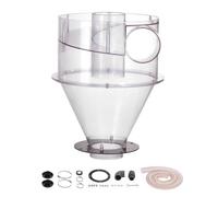 VEVOR Séparateur de poussière cyclonique, filtre cyclonique ABS pour dépoussiéreur 101,6 mm, avec adaptateur 50 mm, tuyau 2 m, pour aspirateurs atelier humide/sec, convient aux réservoirs 18,9-37,85 L