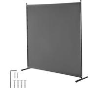 VEVOR Séparation de pièce Panneau simple Paravent Cloison amovible, 1,8 m de protection visuelle pour l'intérieur, cloison de séparation, séparation de pièce indépendante