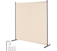 VEVOR Séparation de pièce Panneau simple Paravent Cloison amovible, 1,8 m de protection visuelle pour l'intérieur, cloison de séparation, séparation de pièce indépendante