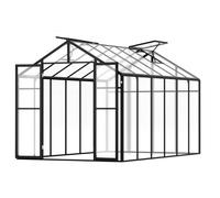 VEVOR Serre de Jardin Polycarbonate, 236x346x206 cm, avec 2 Fenêtres d'Aération, Porte à Charnière, Style Pavillon, Kit Grande Serre en Aluminium, Abri Plantes Fleurs pour Extérieur, Arrière-cour