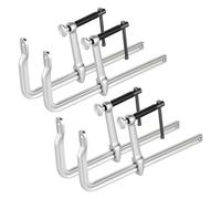 VEVOR Serre-joints à Barre 4 PCS Ouverture 30,48 cm Profondeur Serrage 12cm, Charge de 545 kg, en Acier Forgé et Pièces Moulées, Mâchoire Pivotante et Poignée en T, pour Travaux du Bois et du Métal