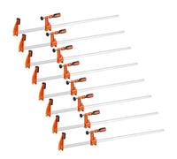 VEVOR Serre-joints à Barre 8 PCS Pince en F Ouverture 91,4 cm Force 272 kg, Système Autobloquant, Patins Plastiques, Poignée Ergonomique, Fonte de Qualité et Acier au Carbone, Travaux du Bois et Métal