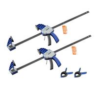 VEVOR Serre-Joints à Libération Rapide 2PCs Ouverture de la Mâchoire 60,96 cm, Pince Écarteur à Une Main Capacité Max. 154 kg, Pince en F en Plastique et Acier au Carbone, pour Menuisier Métallurgie