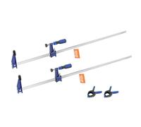 VEVOR Serre-Joints Verrouillable 2PCs Ouverture de la Mâchoire 91,4 cm, Pince Écarteur en F Capacité Max. 272 kg, Profondeur 6,35 cm, en Fonte et Acier au Carbone, Facile à Utiliser, pour Menuisier