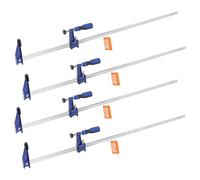 VEVOR Serre-Joints Verrouillable 4PCs Ouverture de la Mâchoire 91,4 cm, Pince Écarteur en F Capacité Max. 272 kg, Profondeur 6,35 cm, en Fonte et Acier au Carbone, Facile à Utiliser, pour Menuisier