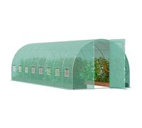 VEVOR Serre Tunnel Plantes Cadre Galvanisé Couverture PE Verte 835x290x225 cm